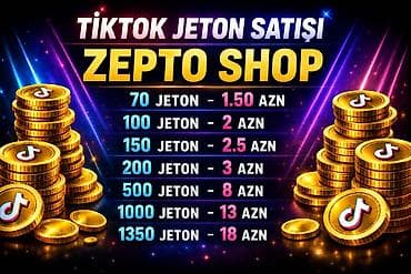 Tiktok Jeton Satışı – Zepto Shop - 70 jeton – 1.50 AZN - 100 jeton – — 1