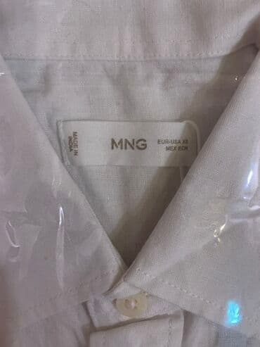 kişilər üçün kətan köynəklər: Köynək, Mango, XS, rəng - Ağ — 2