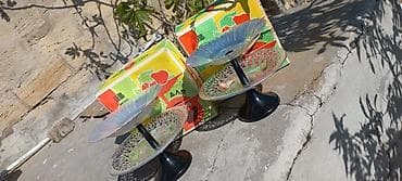 meyvə qablari: İkiqat meyvə qabı – 2 ədəd - Material: metal (parlaq, relyefli naxışlı — 3