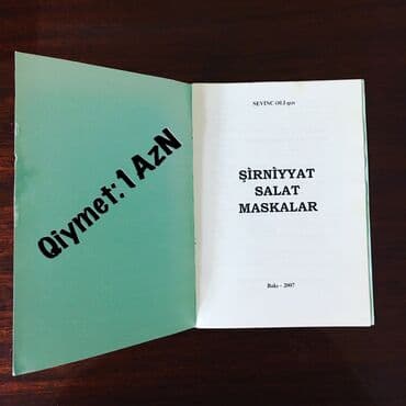 elxan elatli adsiz tablo pdf yukle: Sevinc Eli qizi
Shirniyyat salat Maskalari
Baki:2007 — 1