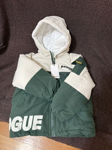 детская верхняя одежда: Uşaq qış gödəkçəsi - Rəng: yaşıl-ağ iki rəngli dizayn - Model — 4