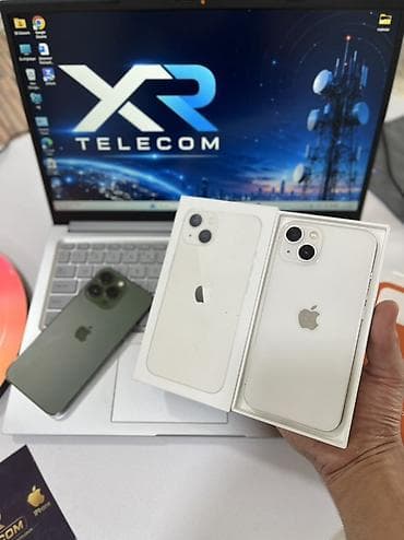 IPhone 13, 128 GB, Ağ, Zəmanət, Simsiz şarj, Face ID