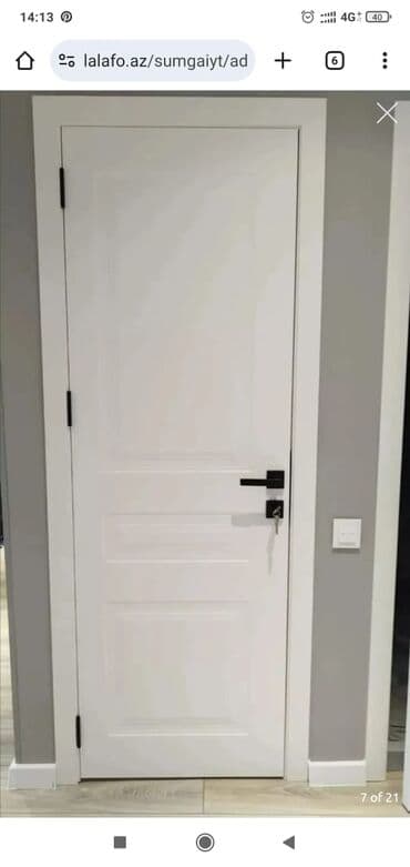 tualet qapisi: Qonaq otağı üçün Yeni Otaq qapısı 90x205 sm Naliçnik ilə, Zəmanətli, Ödənişli quraşdırma, Pulsuz çatdırılma — 27