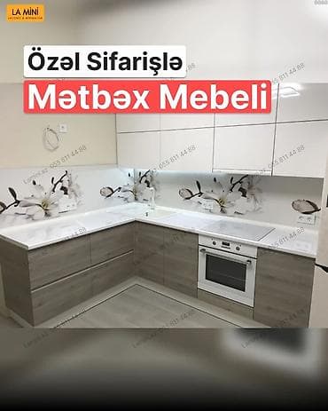 arakesmeler: Sifarişlə mətbəx dəsti, Özü çəkən petlələr, Teksturalı laminat — 1