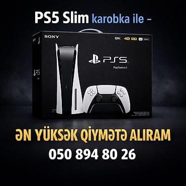 Ps 5 slim 1 tb aliram. gundelik qiymet deyisir