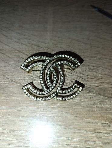 canta teze: Original Chanel broş . 2015-ci Payız kolleksiyası.Arxasında Logosu — 5