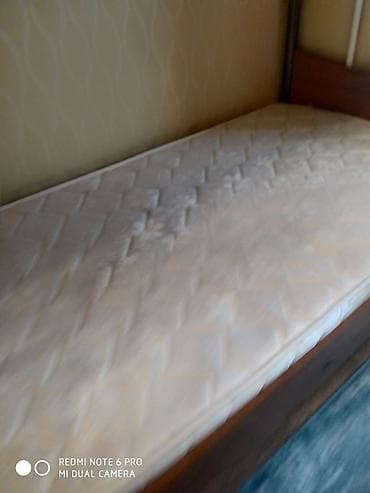 matras taxt: Oğlan və qız üçün, Çarpayı, Matras ilə, Siyirməsiz, Dəmir — 7