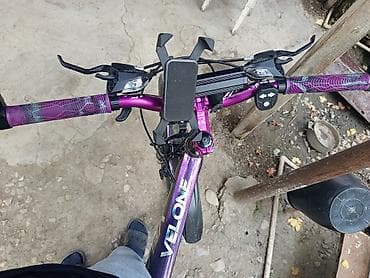velo disk: Velone dağ/şəhər velosipedi – bənövşəyi-metalik rəngdə, alüminium — 9