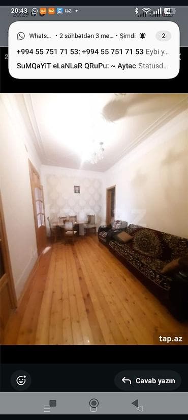 gozel baki mtk: Sumqayit şeheri26ci mehellede 2otaqdi 3otaga duzelib artimasida — 2