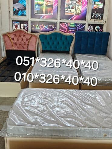 Çarpayılar: Yeni, Təknəfərlik çarpayı, Bazalı, Matras ilə, Azərbaycan — 9