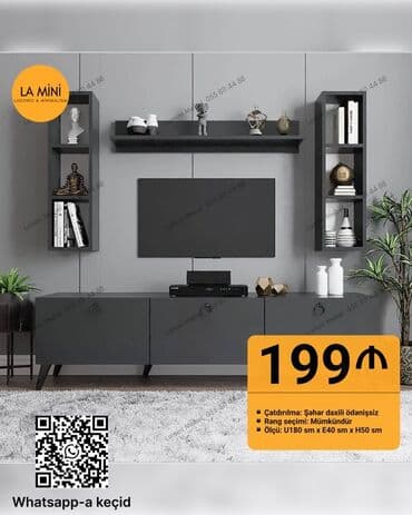 Divanlar: Yeni, Düz TV altlığı, Polkalı, Laminat, Azərbaycan