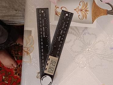 45 derece: Rəqəmsal bucaq ölçən xətkeş - İkiqat açılan, 2 parçalı xətkeş — 1