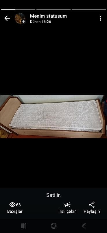 Təknəfərlik çarpayı, Bazasız, Matras ilə, Siyirməsiz