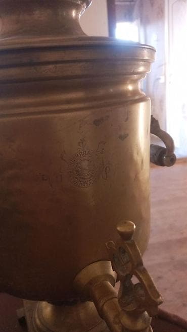 gedimi: Qədim samovar, 1920 il, Latun, Vəziyyəti: Əla — 2