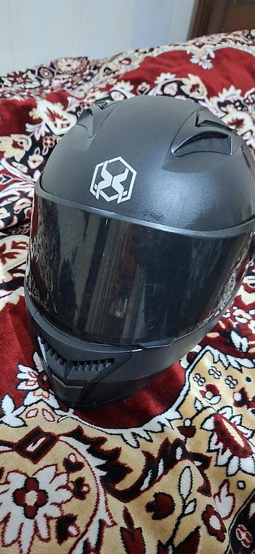 Мототранспорт: Tam üzlü motosiklet dəbilqəsi – mat qara rəng qiymete razilasma var — 1