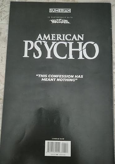 mass geyner: American Psycho – Sumerian Comics, Issue Four (Cover A) - Nəşriyyat — 2