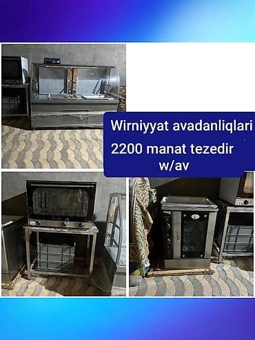 Wirniyyat (konditor) avadanlıqları dəsti - Şüşə vitrini: paslanmayan