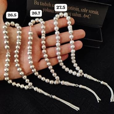 Aksesuarlar: Gümüş təsbeh kolleksiyası Qram- 9.5 AzN - Material: 925 ayar gümüş — 4