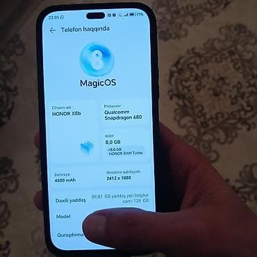 iphone 8 korpus: Honor X8b, 128 GB, rəng - Qara — 4