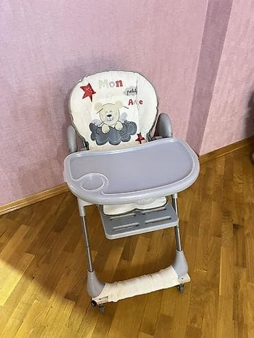 deri plas: Uşaq yemək oturacağı – VAVA - Rəng: boz/açıq krem tonlarında - Yumşaq — 1