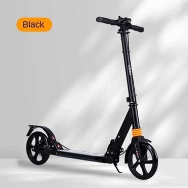 купить трюковой самокат в бишкеке: Şəhər üçün qatlanan skuter – Black🛴 - Rəng: Qara⚫ - Qatlanan — 1