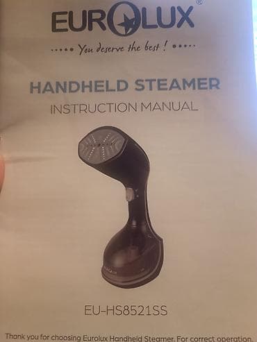 paltar qurdan: Eurolux Handheld Steamer EU‑HS8521SS Kompakt əl buxar ütüsü – — 1