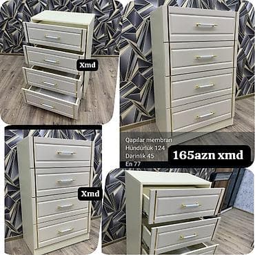 komotlar: Membran qapılı, çoxfunksiyalı komod - 4 geniş siyirmə: hamar relslər — 1