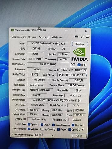 ddr3 ekran kartı: Videokart NVidia GeForce GTX 1060, < 4 GB, Yeni — 8
