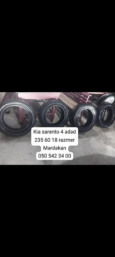 Kia Sorento üçün 4 ədəd təkər dəsti. - Ölçü: 235/60 R18 - Brend/model