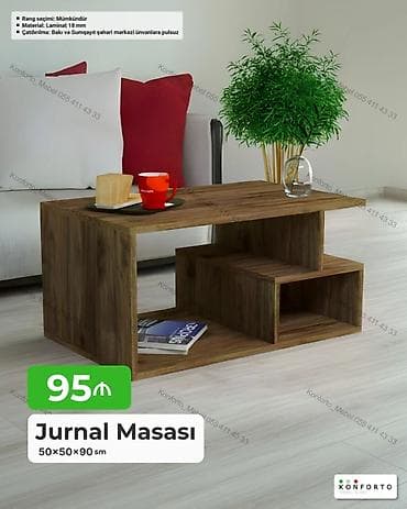 Televizor Altlığı + Asma Rəf Komplekti - Ölçü (altlıq): 45×50×180 sm - — 2
