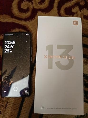 hyperx cloud alpha s: Xiaomi 13 Lite, 256 GB, rəng - Qara, 
 Barmaq izi — 3