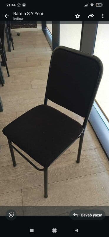 metbext moyka: Mətbəx üçün, Yeni, Qatlanmayan, rəng - Qara Stul — 2