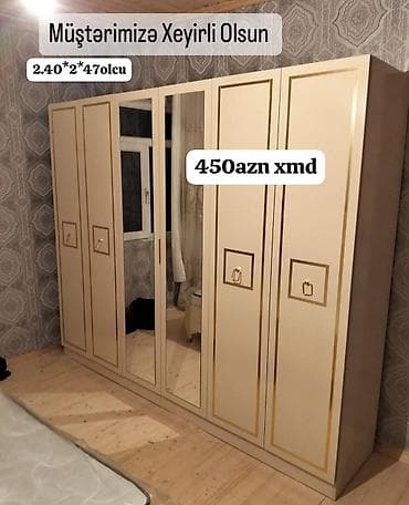 Dolablar: Klassik üslubda geniş paltar dolabı - Ölçü: 2.40 m (eni) × 2 m — 1