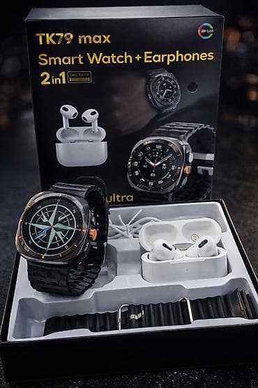Saat dəstləri: TK79 Max Smart Watch + Qulaqlıq Seti (2 in 1) Brend: No Brand Model — 1