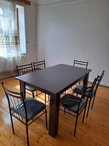 metbex meneli: Mətbəx üçün, Yeni, Açılmayan, Dördbucaq masa, 6 stul — 1