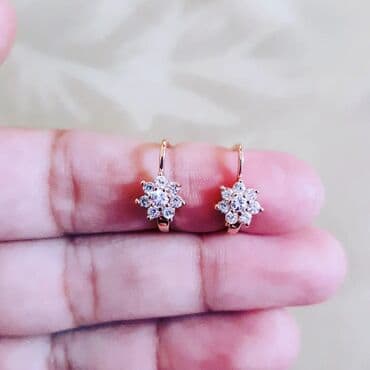 tək qaş: Sırğa, Sarı qızıl, 585 Əyar, 225 g — 3