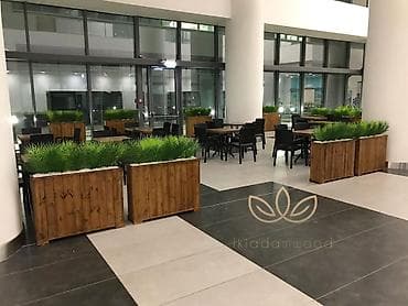 otaq bitkisi: Taxta dekorativ gül qabları və bölücü planterlər - Məhsul: İkiqat — 2