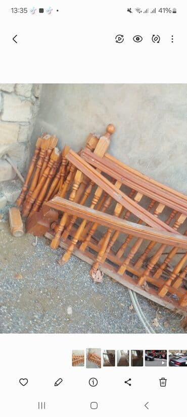 Maye divar kağızları: Taxta pilləkən – interyer üçün hazır konstruksiya - Material: möhkəm — 5