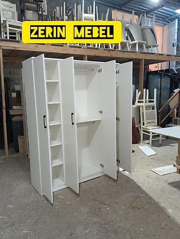 zərlər: 3 qapılı, Ağ, Açılan, Düz dolab — 1