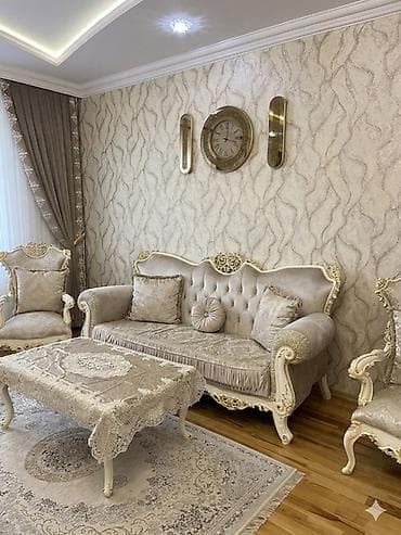 işçi masa: Klassik üslubda dəbdəbəli qonaq/duman otağı mebel dəsti Tərkibi: - — 5