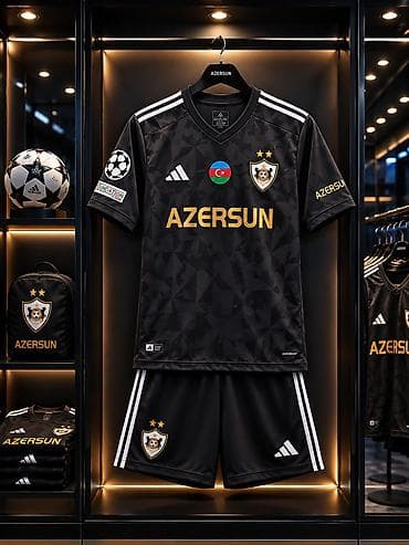 Kişi geyimləri: Qarabağ FK rəsmi oyun forması – tam dəst - Rəng: qara, ton-in-ton — 1