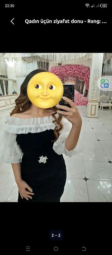 yun papaqlar: Qadın üçün ziyafət donu - Model: off-shoulder (açıq çiyin), dizaltı — 2