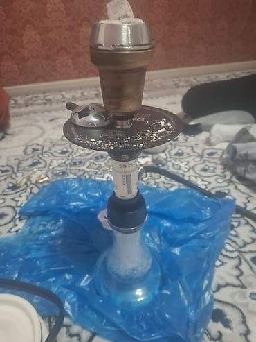 ucuz qelyan: Mini nərgili set - Kompakt ölçülü stolüstü nərgili - Şüşə kolba – su — 1