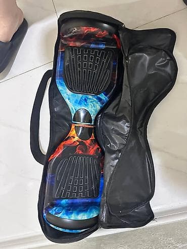 stranger things max: Od və Buz dizaynlı hoverboard - Çap ölçüsü: 6.5 düymlük təkərlər - — 2