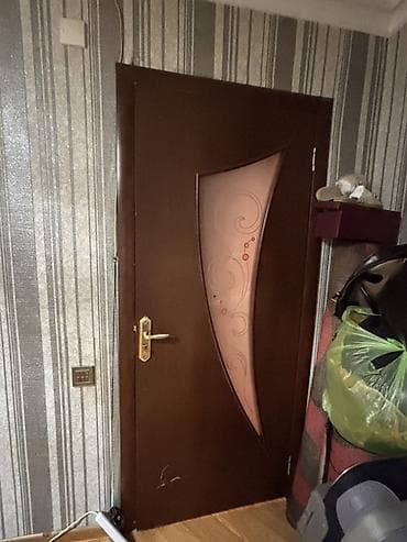 qapi avropa: Mebelli otaq qapıları – dekorativ şüşə panelli - Material: ağac — 3