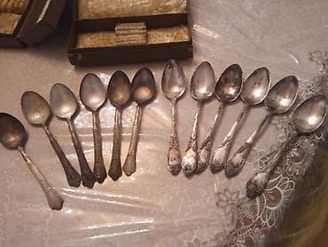 Antik metal qaşıq dəstləri - Bir neçə müxtəlif dizaynda klassik — 4