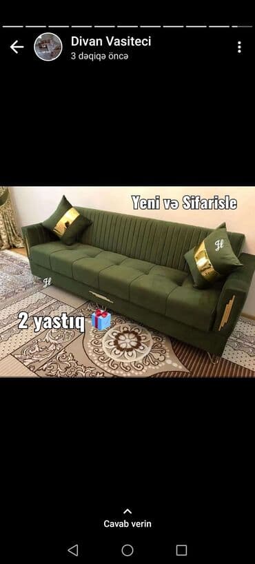 künc divani: Künc divan, Yeni, Açılan, Bazalı, Ödənişli çatdırılma — 29