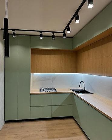 Кухонные гарнитуры: Mətbəx mebeli – müasir “L” formalı hazır dəst - Üslub: minimalist — 5
