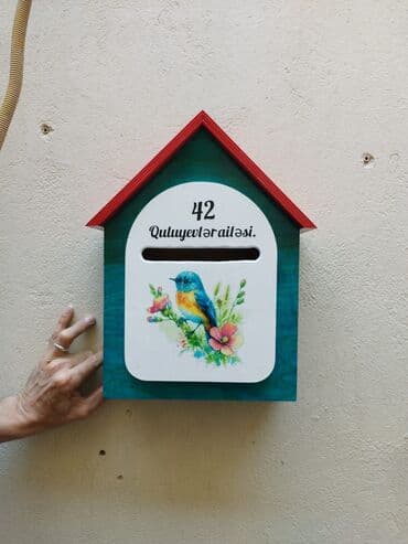 plasmas qutu: 🌿 Taxtadan hazırlanmış əl işi poçt qutusu 🌿 Həm dekorativ, həm də — 4