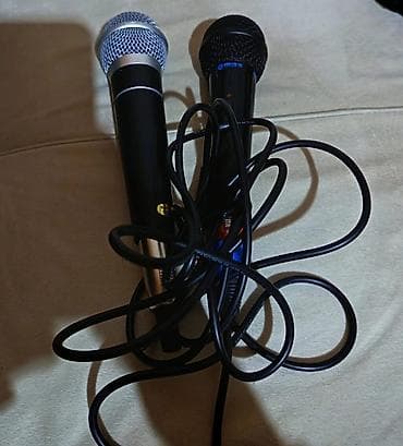 notebook ram qiymetleri: İki ədəd dinamik mikrofon dəsti - Komplekt: 2 ədəd əl mikrofonu (qara — 1